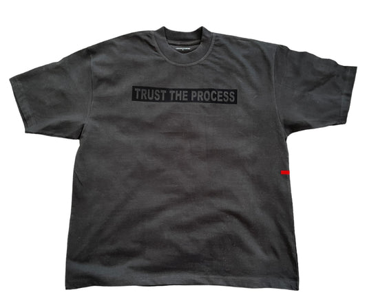 Trust The Process Tee (Black on Black)